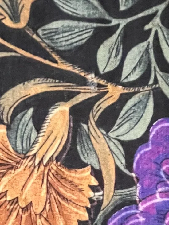 Vintage 90s Exposé Black & Purple Floral Button Up Long Sleeve Shirt Retro Large - Picture 11 of 11